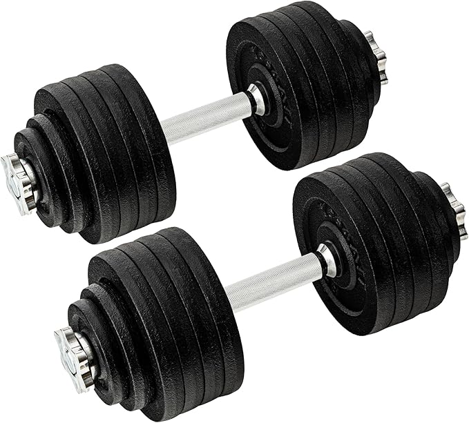 Old School traditional  set of 2 adjustable dumbbells