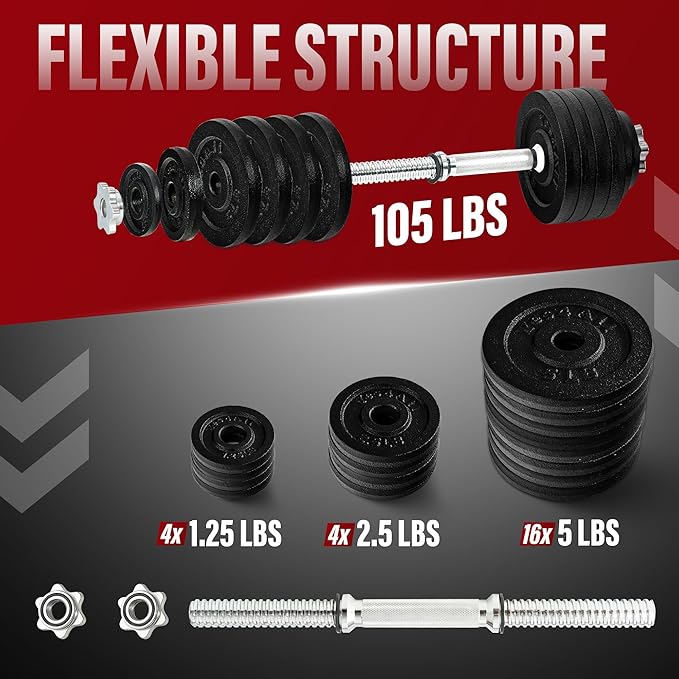 Old School adjustable dumbbell set with multiple options